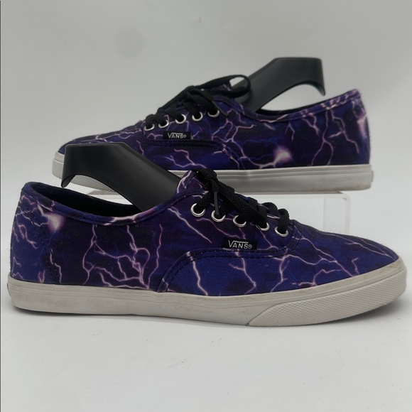 Vans Shoes - VANS Authentic LoPro Digi Lightning Purple Black White Women's Size 7.0 Men 5.5